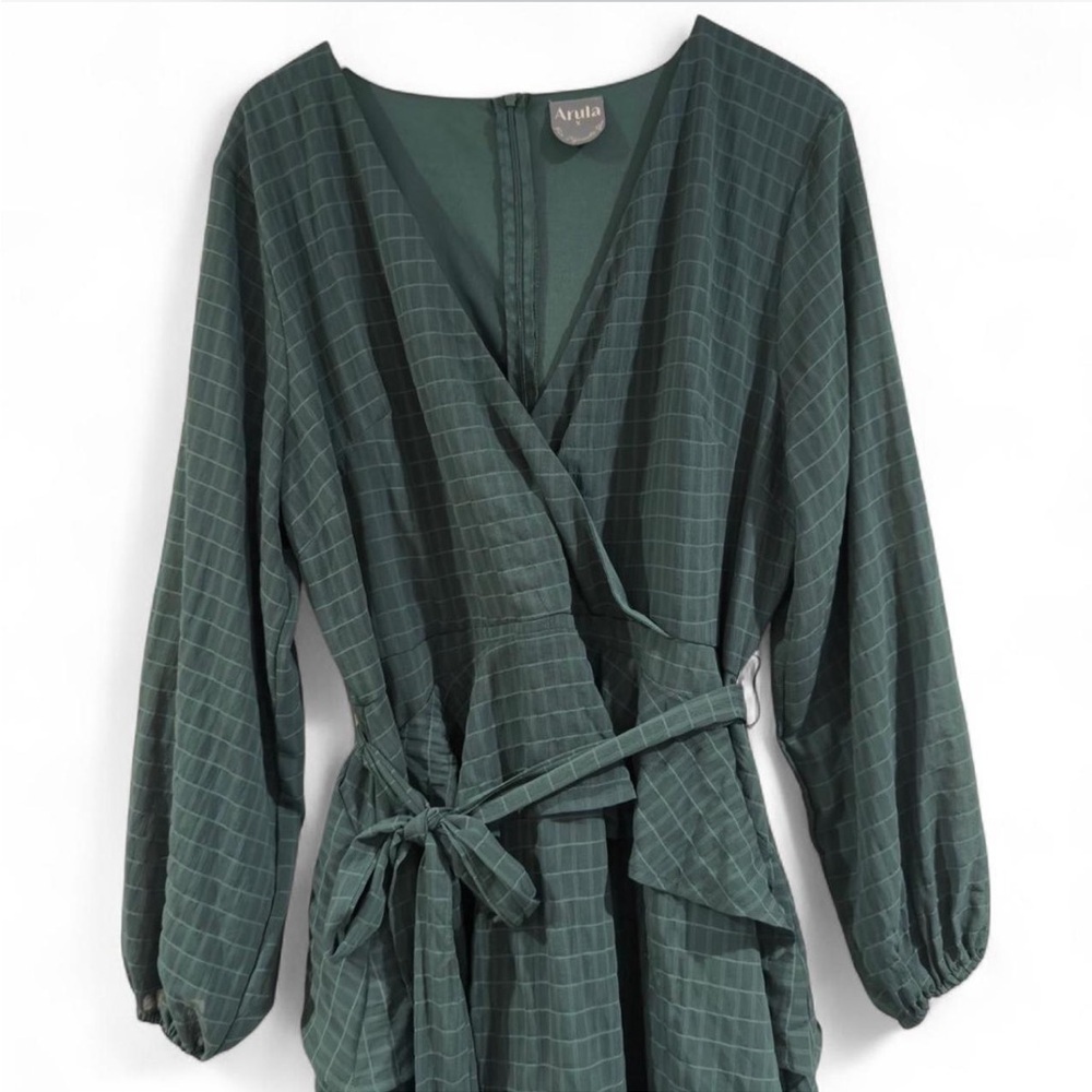 Arula Fit & Flare Ruffle Wrap Mini Dress Plus Size XL-0X Cottagecore Whimsigoth - Picture 2 of 9